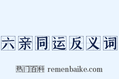 六亲同运反义词是什么意思的图片